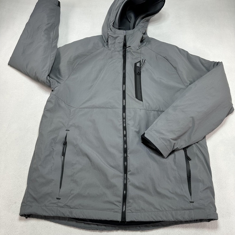 Champion 3-IN-1 Systems Jacket Mens Large Gray Hooded‎ Softshell Winter